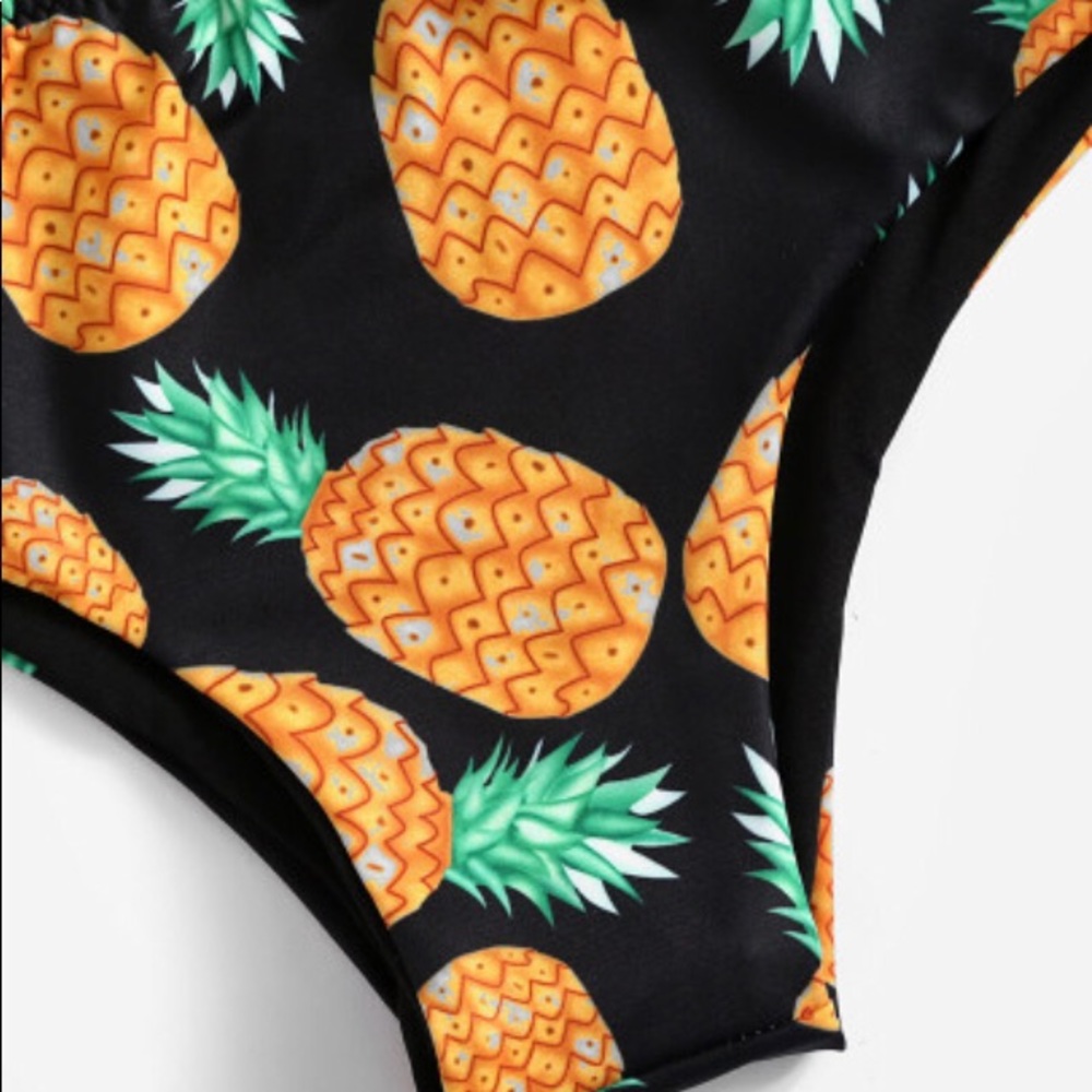 Yellow Pineapple Wrap Bikini - Picture 4 of 4